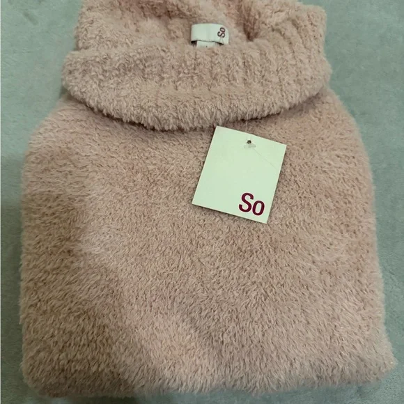 SO Soft Plush Turtleneck Sweater - Dusty Pink - Picture 2 of 11